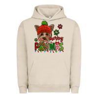 Pigment French Oak merry pawmas christmas yorkie Urban Hoodie - Jasminsmagicworld