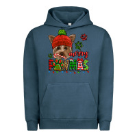 Pigment Midnight Navy merry pawmas christmas yorkie Urban Hoodie - Jasminsmagicworld