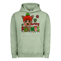 Pigment Oil Green merry pawmas christmas yorkie Urban Hoodie - Jasminsmagicworld