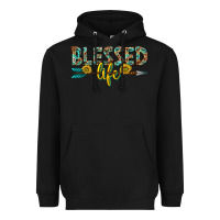 Black blessed life western Heavyweight Hoodie - texasbilliewilder