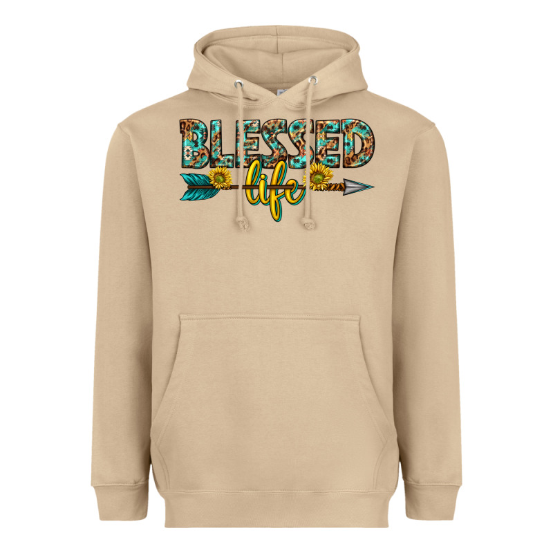 Blessed Life Western Heavyweight Hoodie by texasbilliewilder | Teevron