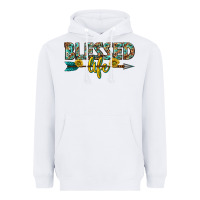 White blessed life western Heavyweight Hoodie - texasbilliewilder