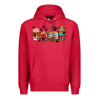 Cardinal dogs coffee cups Premium Hoodie - AdoDesignShop