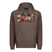 Coffee dogs coffee cups Premium Hoodie - AdoDesignShop