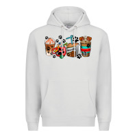 Dove Grey dogs coffee cups Premium Hoodie - AdoDesignShop
