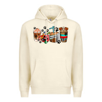 Sandshell dogs coffee cups Premium Hoodie - AdoDesignShop