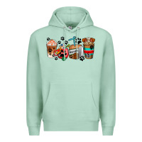 Seafoam dogs coffee cups Premium Hoodie - AdoDesignShop