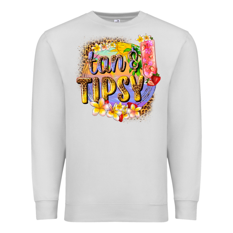 Tan Tipsy Summer Premium Sweatshirt by texasbilliewilder | Teevron