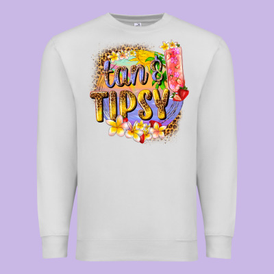 Tan Tipsy Summer Premium Sweatshirt Designed By Texasbilliewilder