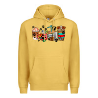 Antique Gold dogs coffee cups Premium Hoodie - AdoDesignShop