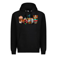 Black dogs coffee cups Premium Hoodie - AdoDesignShop