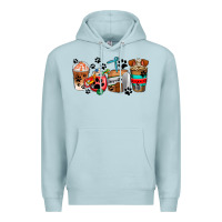 Blue Mist dogs coffee cups Premium Hoodie - AdoDesignShop