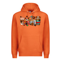 Carrot dogs coffee cups Premium Hoodie - AdoDesignShop