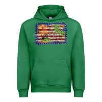 Emerald American flag halloween background Urban Hoodie - JahusDesignShop