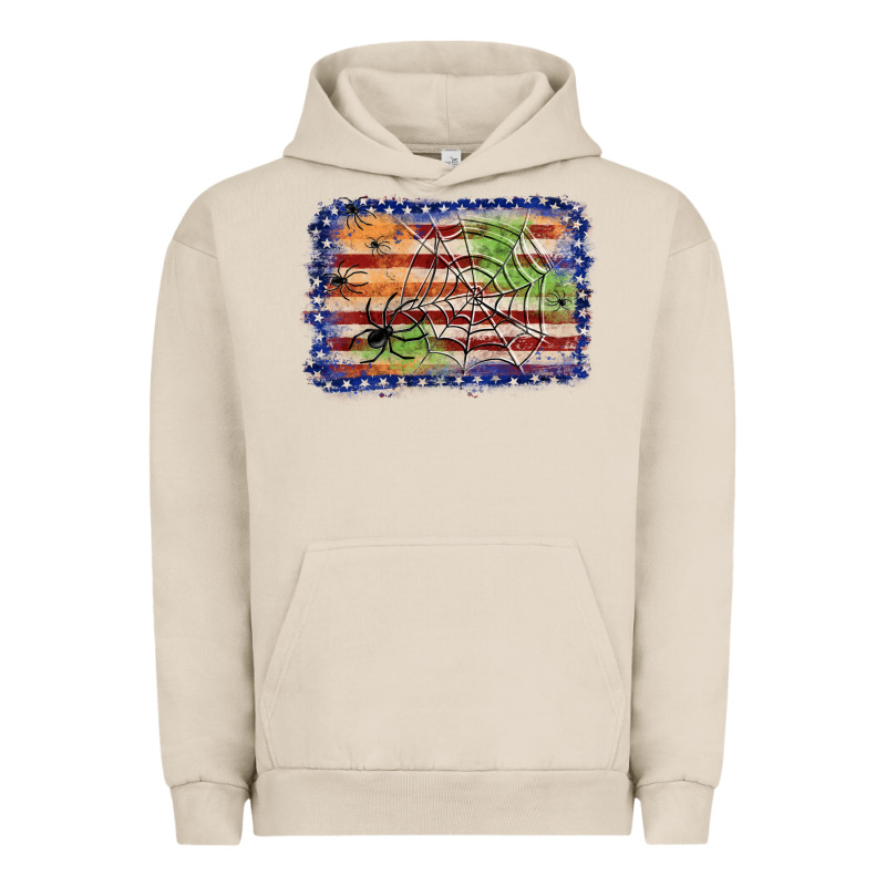 American Flag Halloween Background Urban Hoodie by JahusDesignShop | Teevron