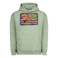 Pigment Oil Green American flag halloween background Urban Hoodie - JahusDesignShop