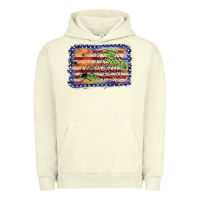 Pigment Pistachio American flag halloween background Urban Hoodie - JahusDesignShop