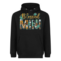 Black blessed mini with leopard and aztec Heavyweight Hoodie - texasbilliewilder