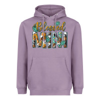 Lavender blessed mini with leopard and aztec Heavyweight Hoodie - texasbilliewilder