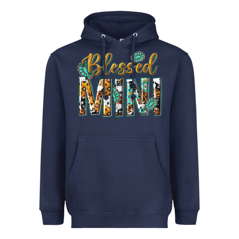Blessed Mini With Leopard And Aztec Heavyweight Hoodie by texasbilliewilder | Teevron