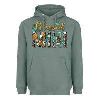 Sage blessed mini with leopard and aztec Heavyweight Hoodie - texasbilliewilder