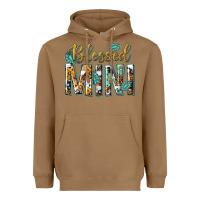 Toasted Coconut blessed mini with leopard and aztec Heavyweight Hoodie - texasbilliewilder