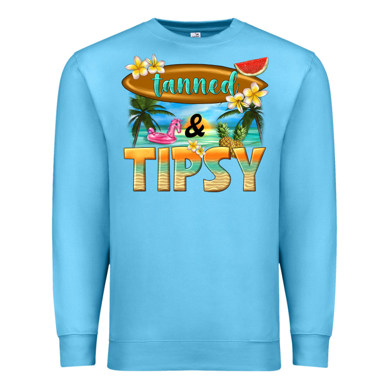 Tanned And Tipsy Premium Sweatshirt by texasbilliewilder | Teevron