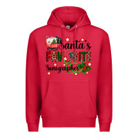 Cardinal santa's favorite sonographer Premium Hoodie - AdoDesignShop