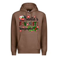 Chestnut santa's favorite sonographer Premium Hoodie - AdoDesignShop