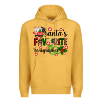 Mustard santa's favorite sonographer Premium Hoodie - AdoDesignShop