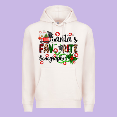 Santa's Favorite Sonographer Premium Hoodie Designed By Adodesignshop