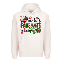 Pale Pink santa's favorite sonographer Premium Hoodie - AdoDesignShop