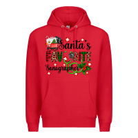 Red santa's favorite sonographer Premium Hoodie - AdoDesignShop