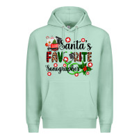 Seafoam santa's favorite sonographer Premium Hoodie - AdoDesignShop