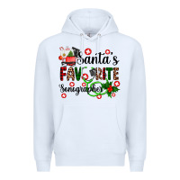 White santa's favorite sonographer Premium Hoodie - AdoDesignShop