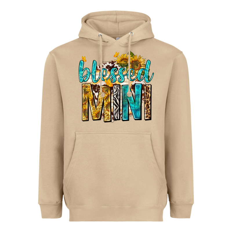 Blessed Mini With Sunflowers Heavyweight Hoodie by texasbilliewilder | Teevron