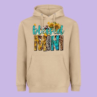Heavyweight Hoodie blessed mini with sunflowers