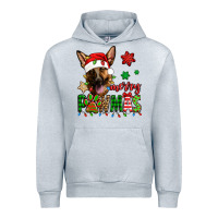Heather Grey merry pawmas christmas german shepherd Urban Hoodie - Jasminsmagicworld
