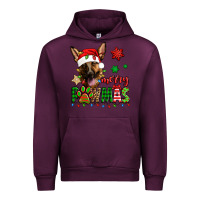 Mauve Wine merry pawmas christmas german shepherd Urban Hoodie - Jasminsmagicworld
