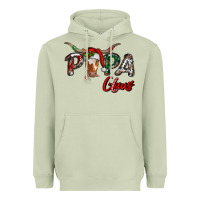 Matcha Papa Claus With Long Horn Western Christmas Heavyweight Hoodie - RanaPortraitStore