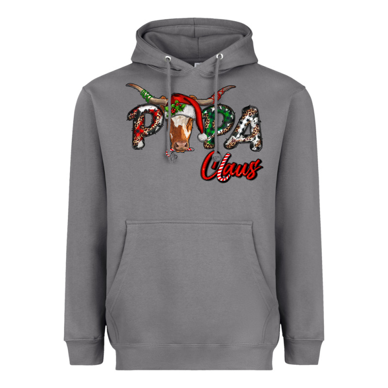 Papa Claus With Long Horn Western Christmas Heavyweight Hoodie by RanaPortraitStore | Teevron