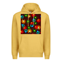 Antique Gold christmas lights seamless pattern Premium Hoodie - BundleAndBundleShop