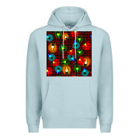 Blue Mist christmas lights seamless pattern Premium Hoodie - BundleAndBundleShop