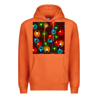 Carrot christmas lights seamless pattern Premium Hoodie - BundleAndBundleShop