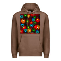 Chestnut christmas lights seamless pattern Premium Hoodie - BundleAndBundleShop