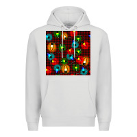 Dove Grey christmas lights seamless pattern Premium Hoodie - BundleAndBundleShop