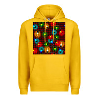 Lemon christmas lights seamless pattern Premium Hoodie - BundleAndBundleShop