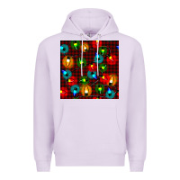 Lilac christmas lights seamless pattern Premium Hoodie - BundleAndBundleShop