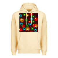 Pina Colada christmas lights seamless pattern Premium Hoodie - BundleAndBundleShop