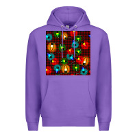 Purple christmas lights seamless pattern Premium Hoodie - BundleAndBundleShop